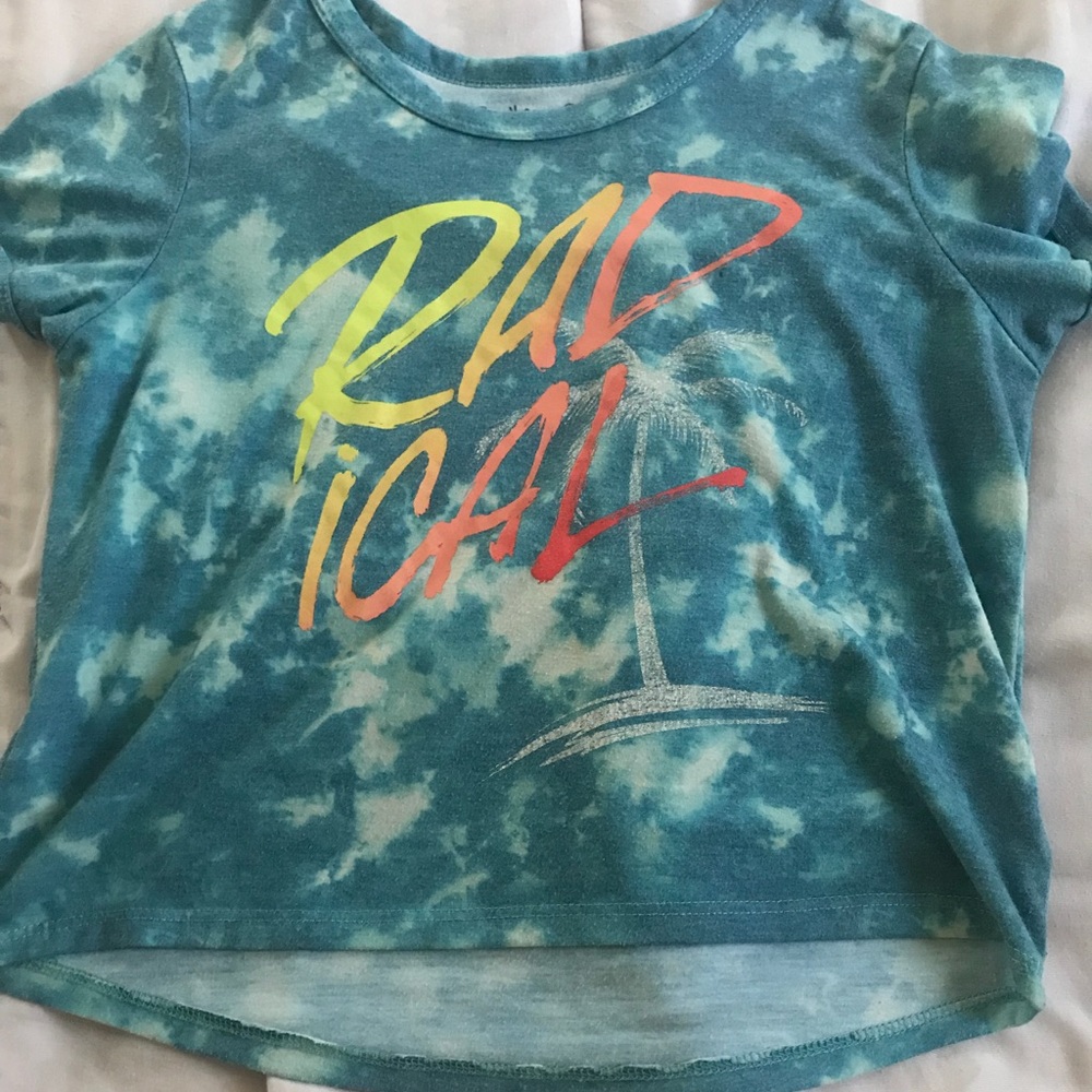 Mudd graphic blue tee size 14